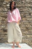 Shayle Indian Cotton Smock Shirt Sugar